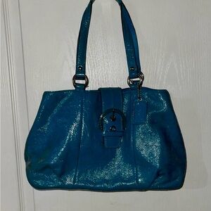 Coach Vintage Shimmering Blue Hobo Bag